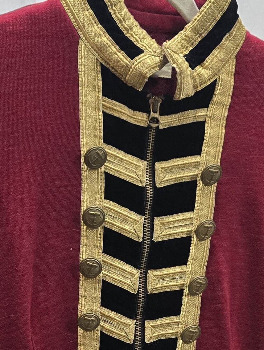Ralph Lauren Thread And Supply Red Military-Style Women's Jacket with Gold Trim - Picture 3 of 3